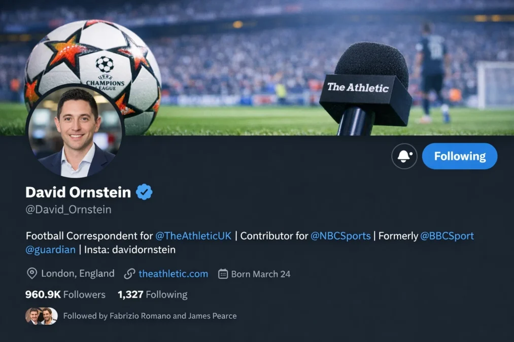 David Ornstein Twitter: The Definitive Guide to Football’s Most Trusted News Source 1 David Ornstein Twitter
