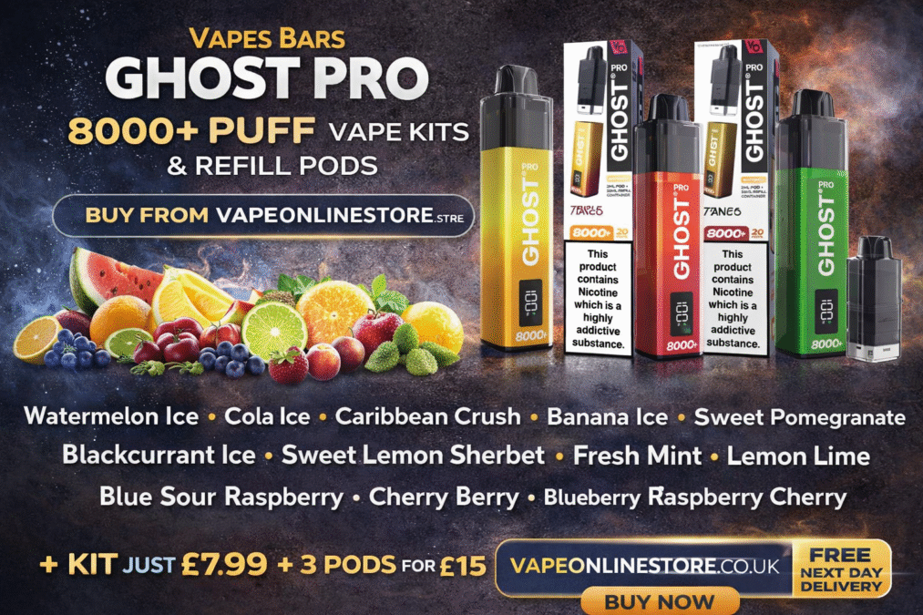 Ghost Pro 8000+ Pods & Vape Kit Guide: Flavours, Value & Everyday Use | Vape Online Store 1 Ghost Pro 8000+ Pods