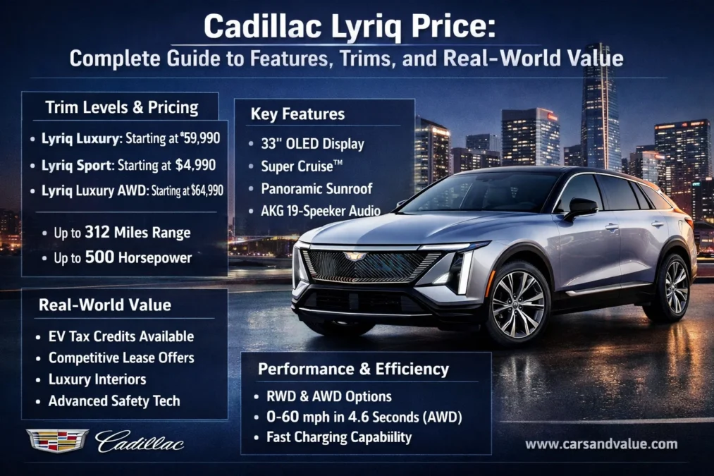 Cadillac Lyriq Price: Complete Guide to Features, Trims, and Real-World Value 1 Cadillac Lyriq Price