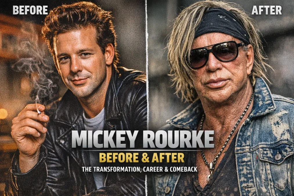 Mickey Rourke Before and After: A Deep Look at His Transformation, Career, and Comeback 1 Mickey Rourke Before and After
